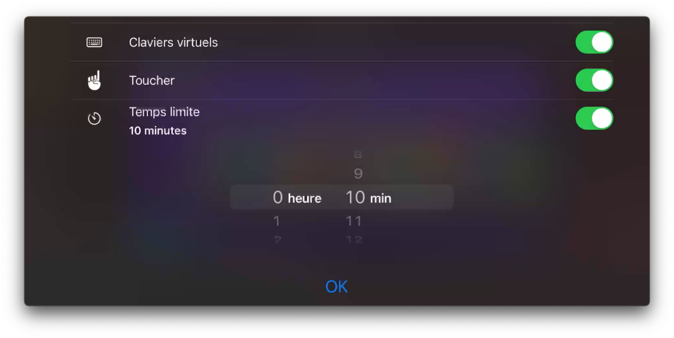 iOS iPhone Accès guidé