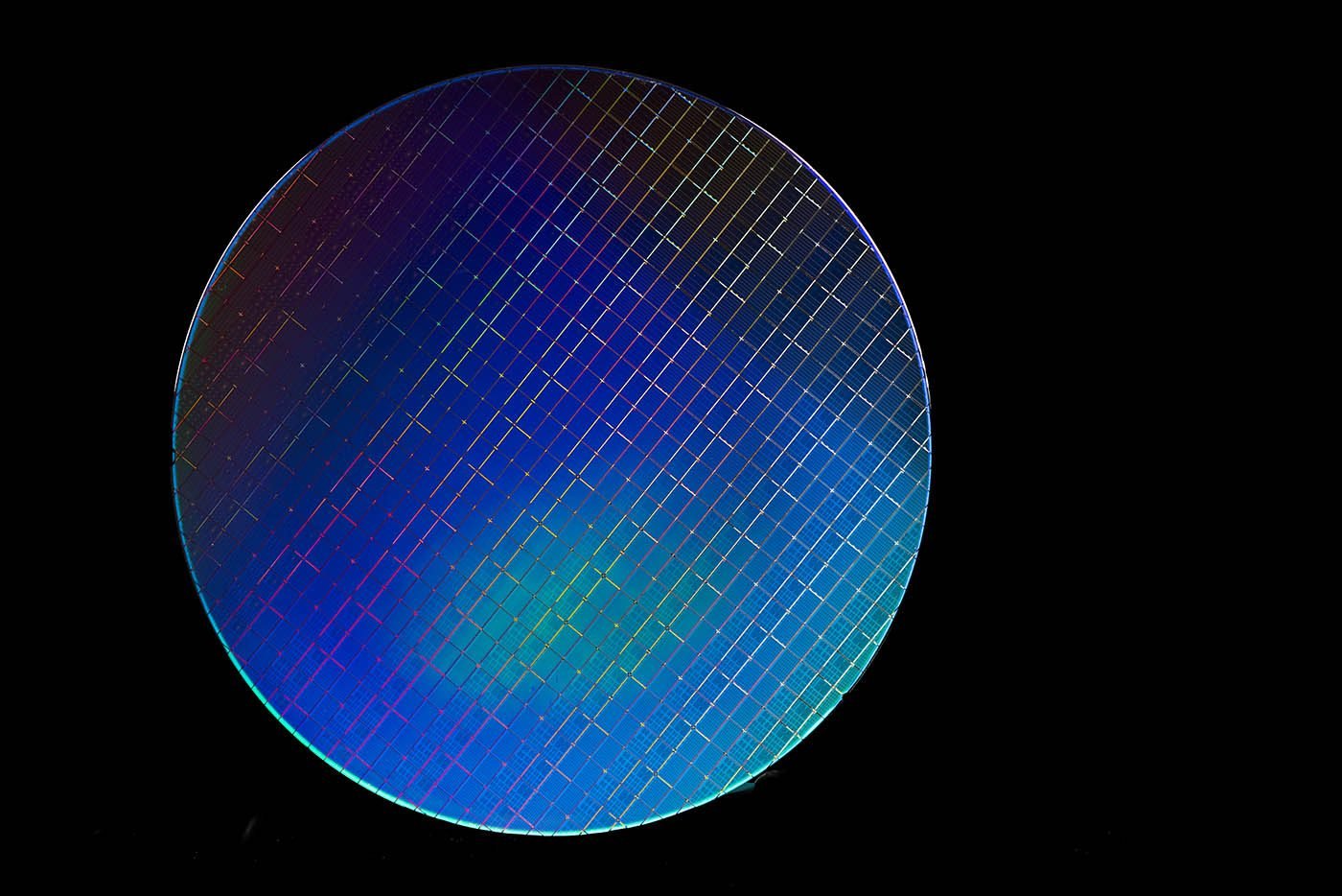 Un wafer de 300 mm de qubits de spin sur silicium. © Intel