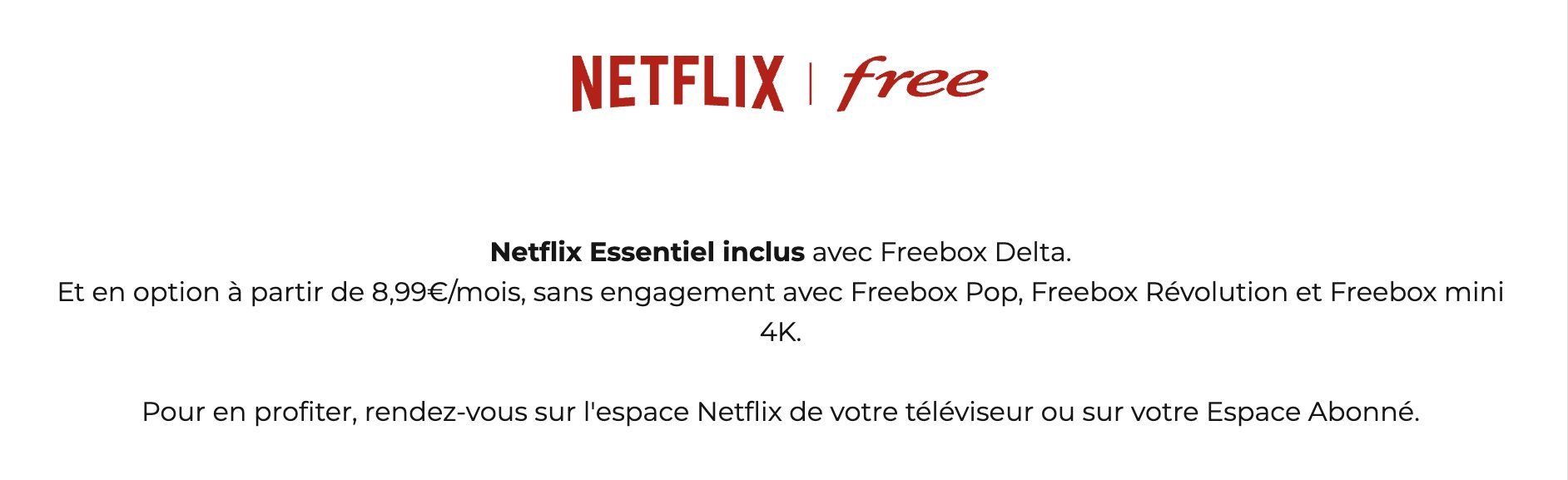 Suscripción de Delta de Netflix FreeBox