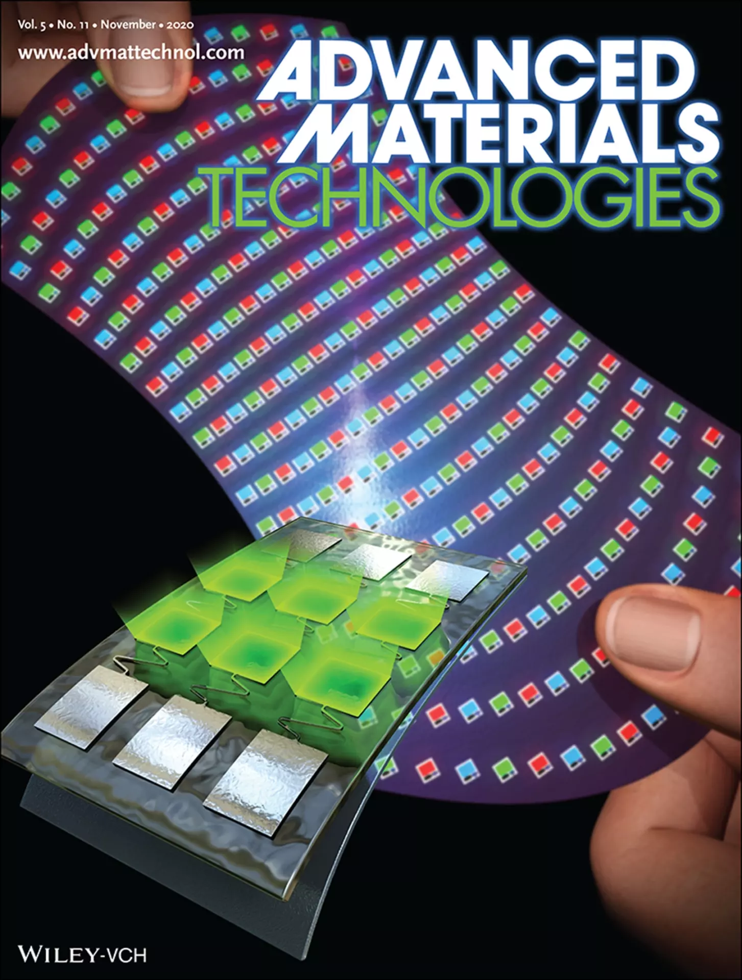 Couverture du magazine Advanced Materials Technologies de novembre 2020.