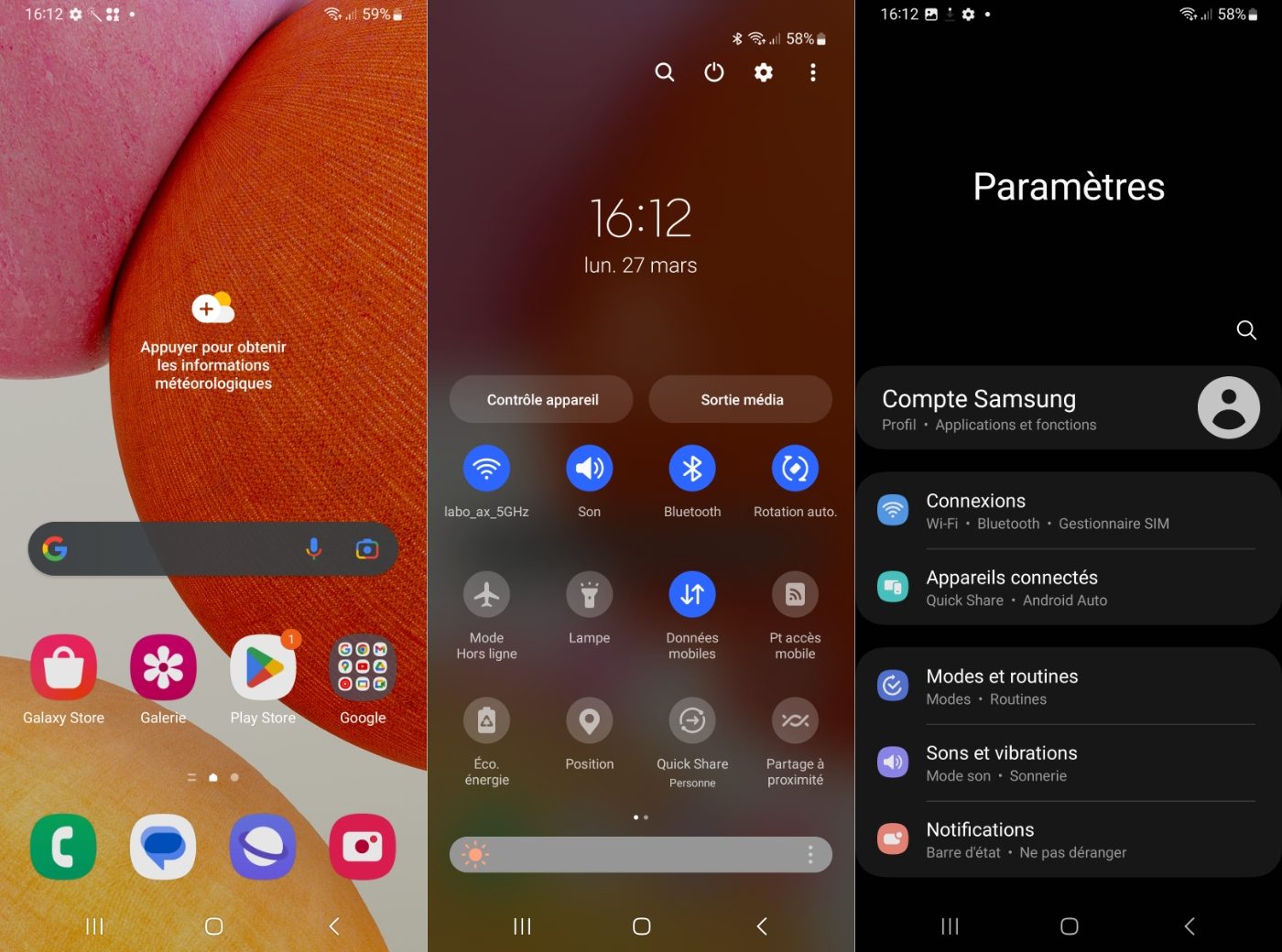 interface one ui samsung galaxy a14 4G