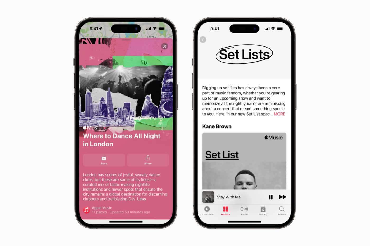 Apple introduit de nouvelles fonctions dans Apple Music et Apple Plans, tournées vers la musique live.
