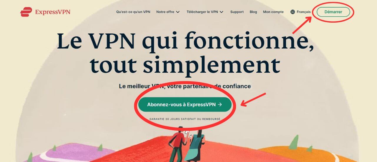 Inscription chez ExpressVPN