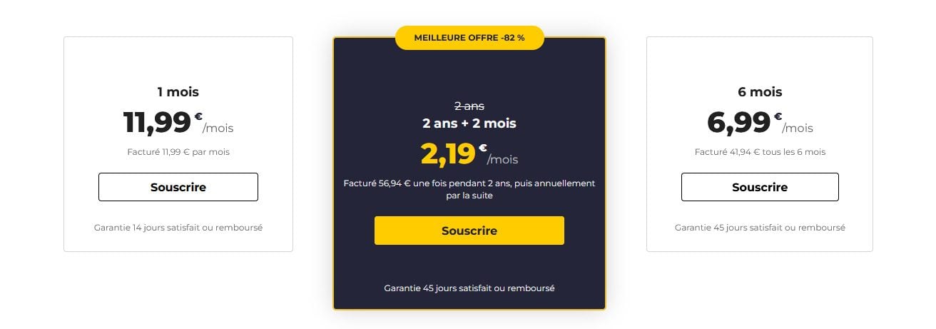 Prix abonnement CyberGhost VPN