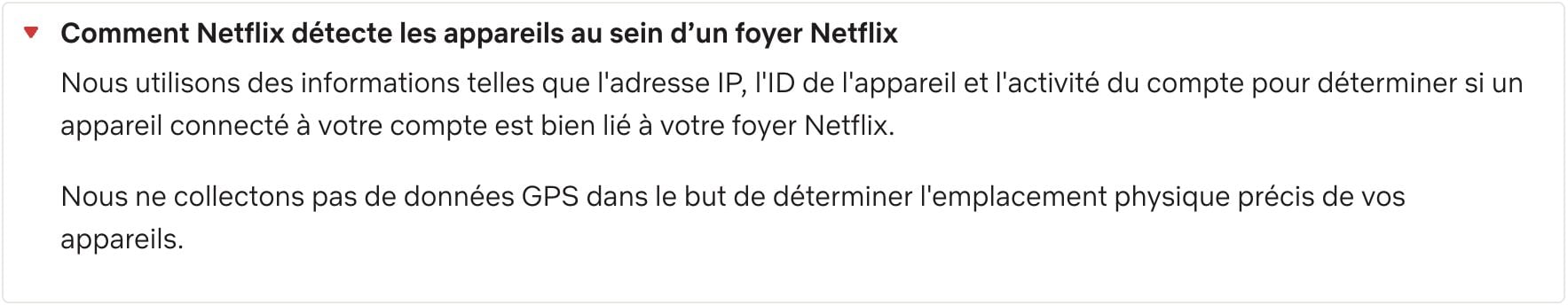 detection foyer appareil netflix