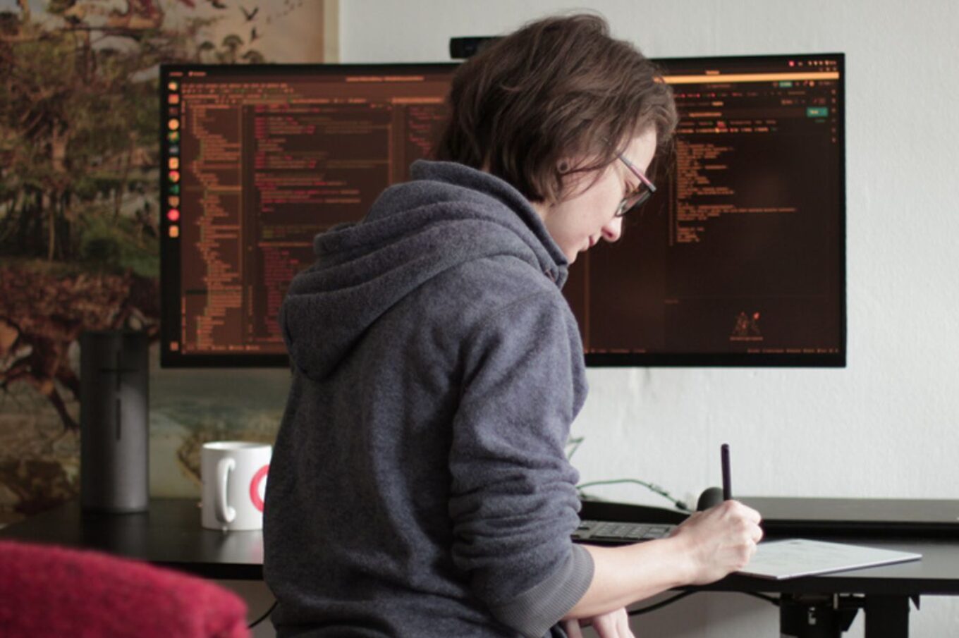 Personne faisant du développement web