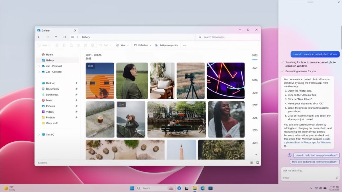 nouvelle galerie explorateur ficheirs windows 11