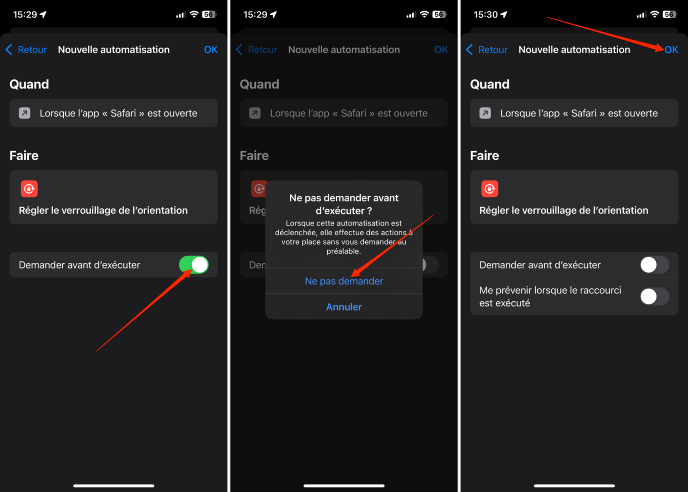 iOS verrouillage orientation automatique