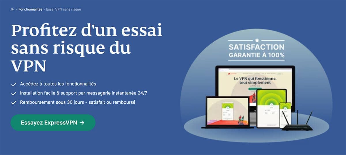 ExpressVPN Essai gratuit