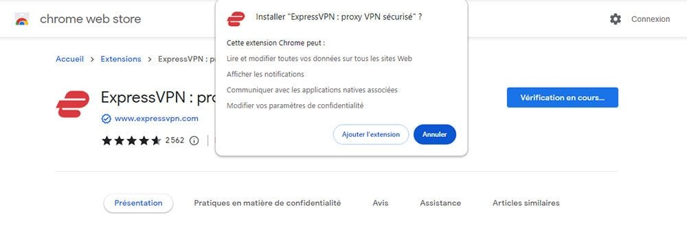 Google Chrome VPN Extension Installation