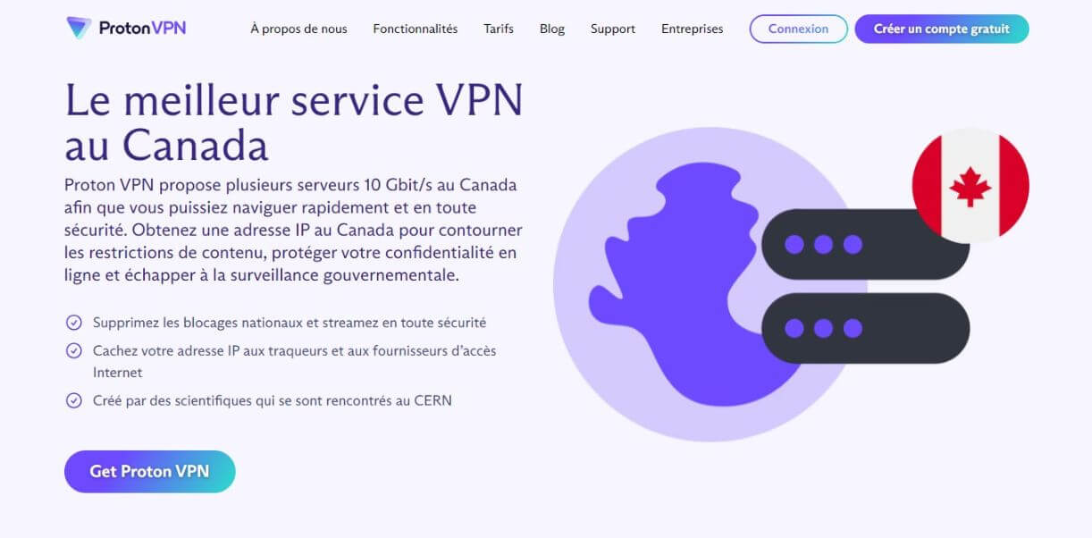 ProtonVPN gratuit pour le Canada
