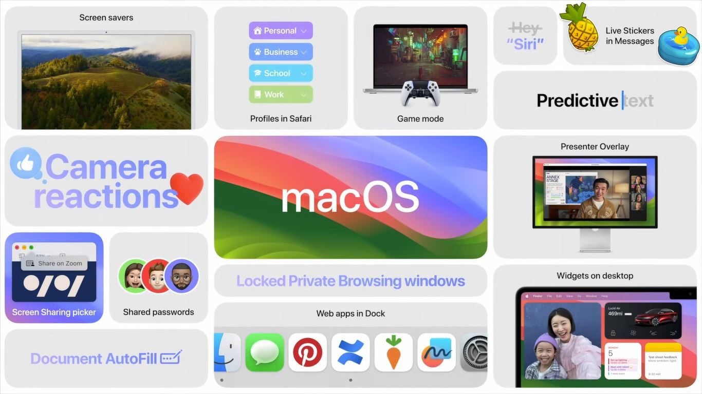 MacOS Sonoma : le dernier système d’exploitation d’Apple mise sur le gaming et la personnalisation