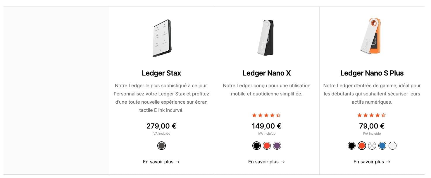 gamme ledger wallet choisir