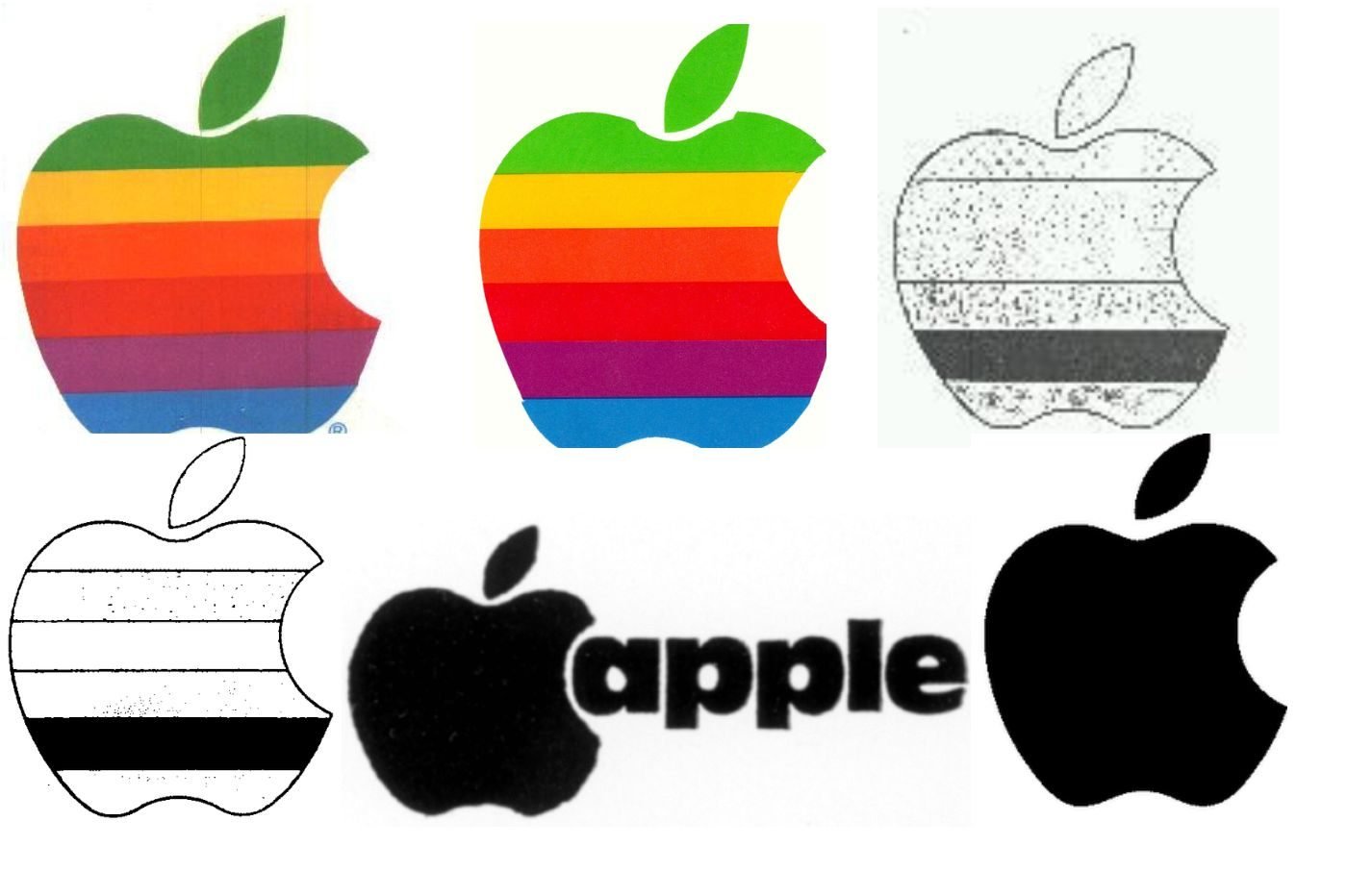Marques figuratives déposées par Apple dans les années 80 et 90