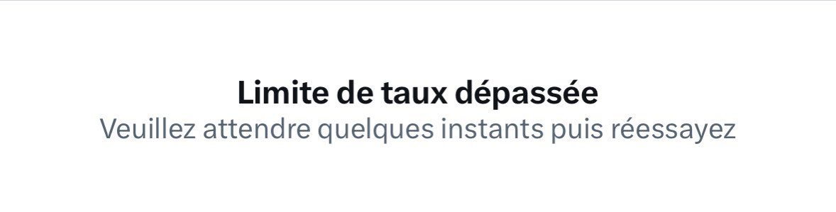 Limite de taux dépassée