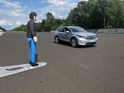 Test système de sécurité active Skoda