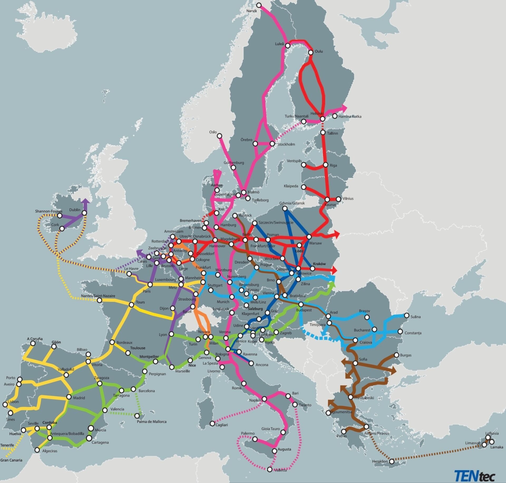 TENT réseau de recharge européen