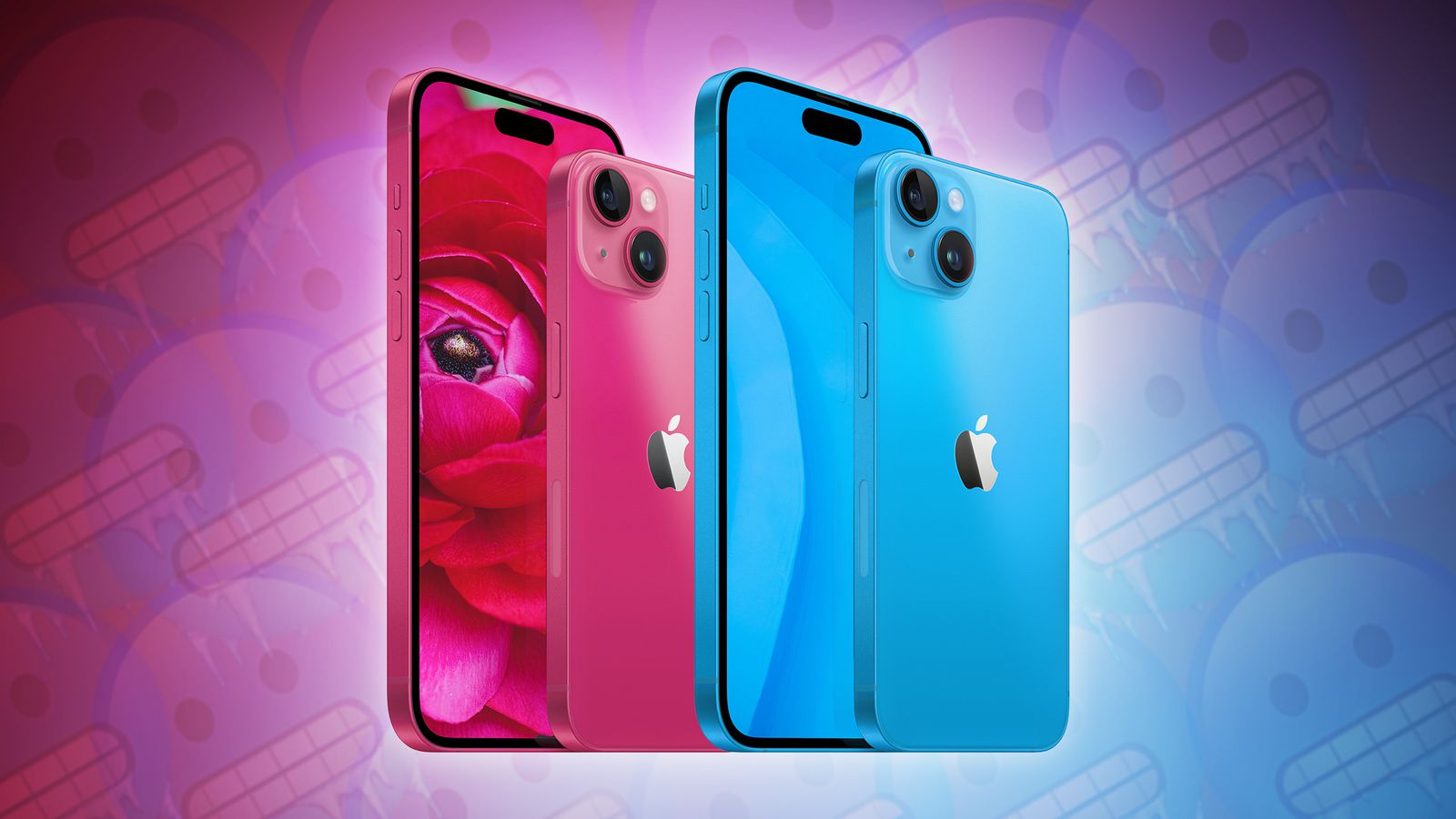 iPhone 15 rose bleu