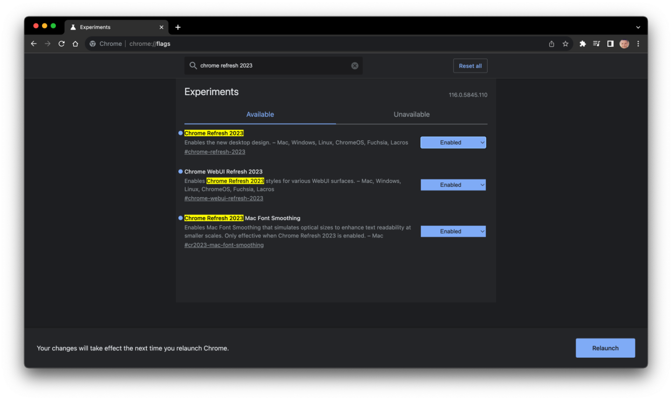 Chrome Refresh Flags Macos