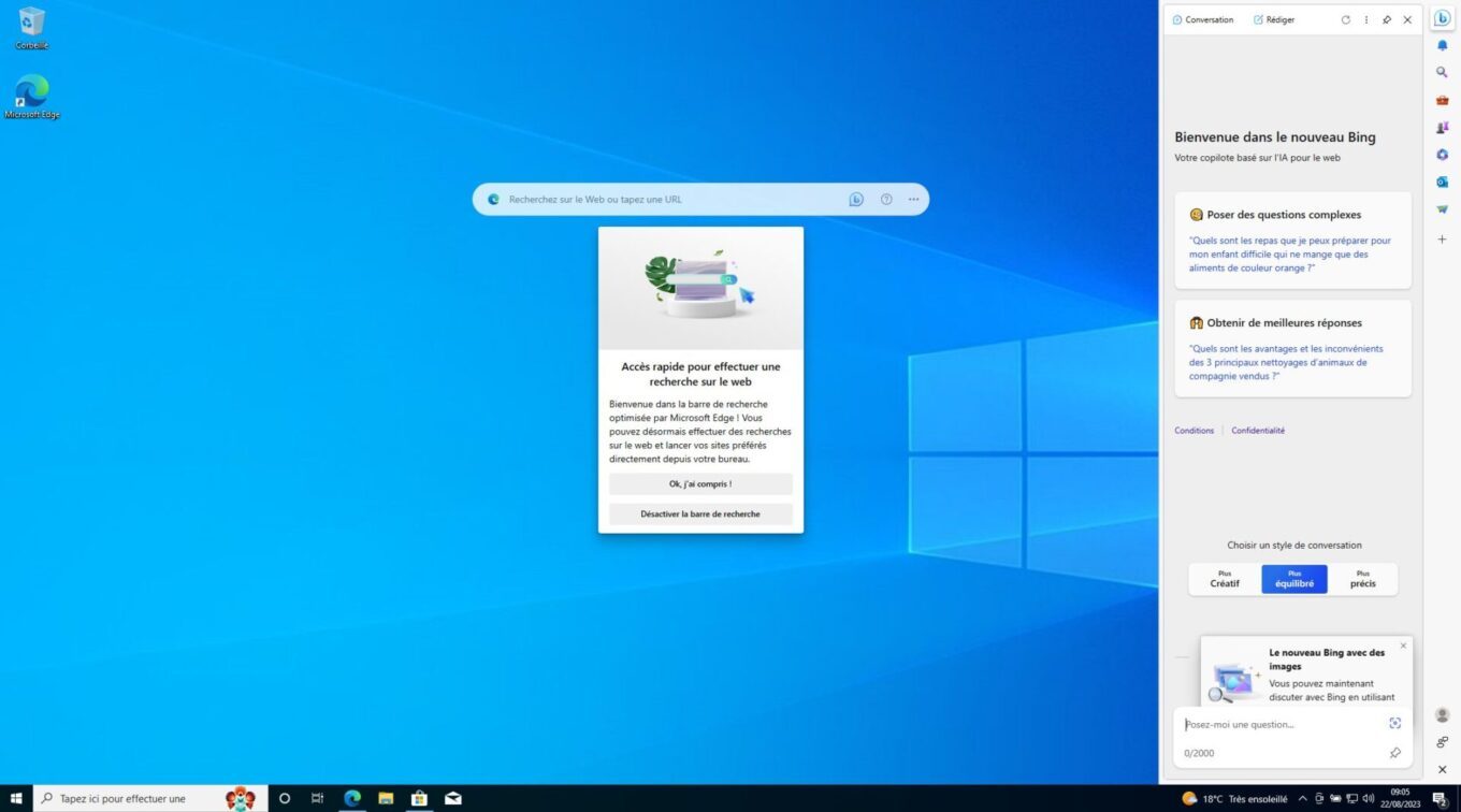 Edge Barre Latérale Windows 10 Bing Chat