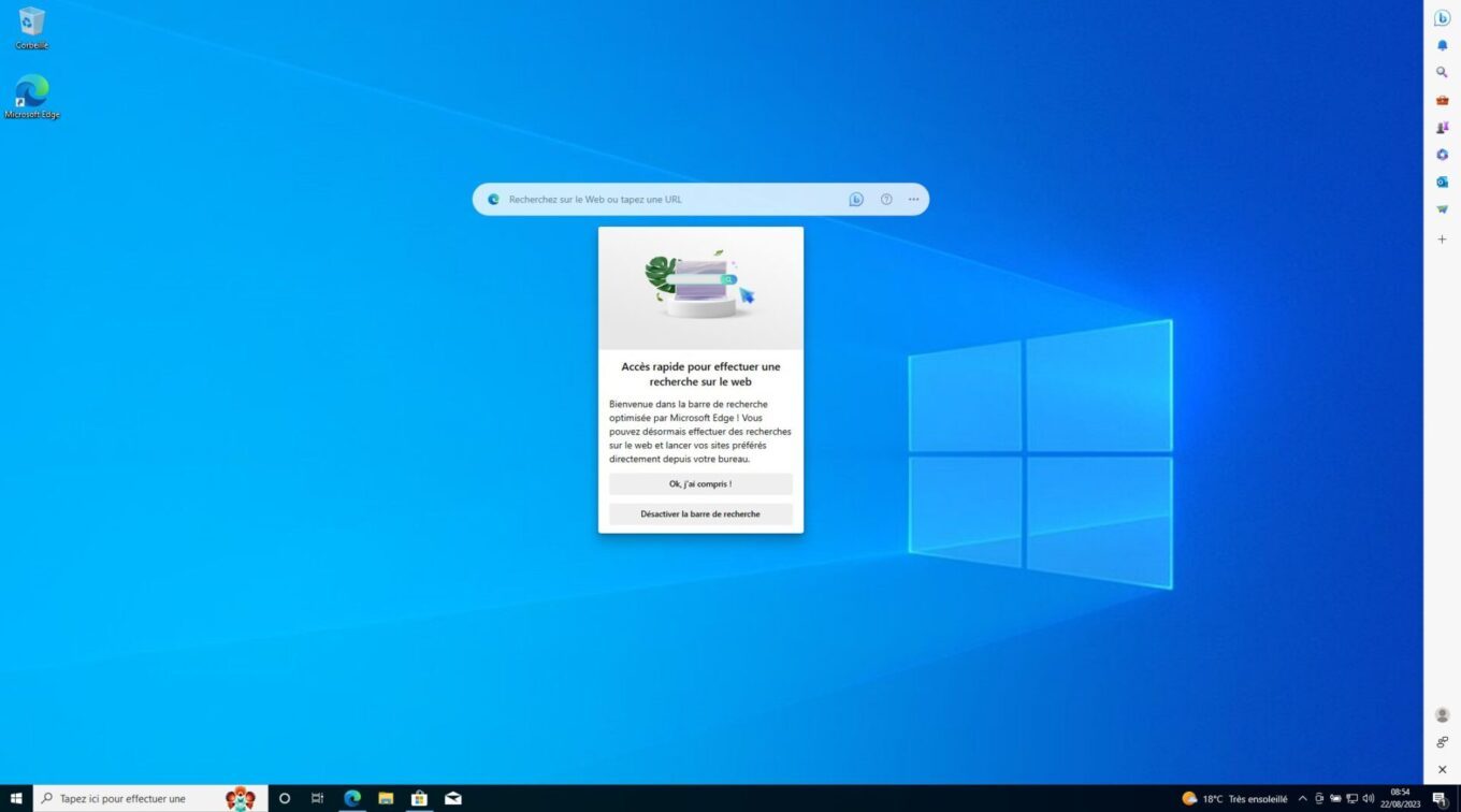 Edge Barre Latérale Windows 10 Détachée