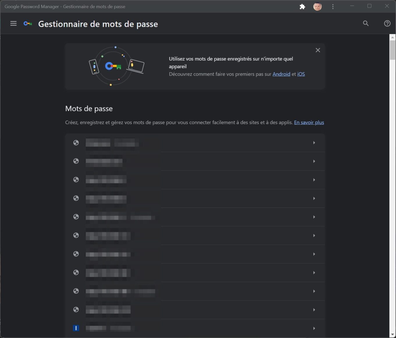 Gestionnaire De Mots De Passe Chrome App