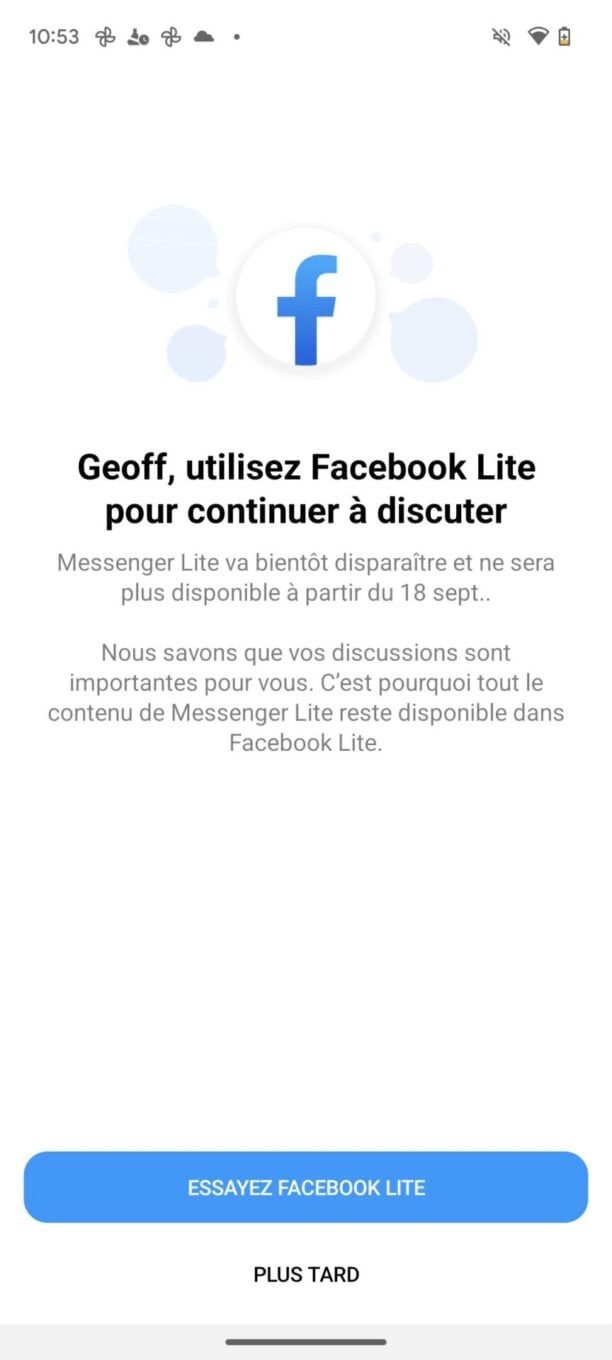 Messenger Lite is dead