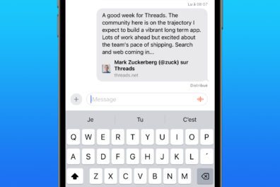 Threads Message prévisualisation