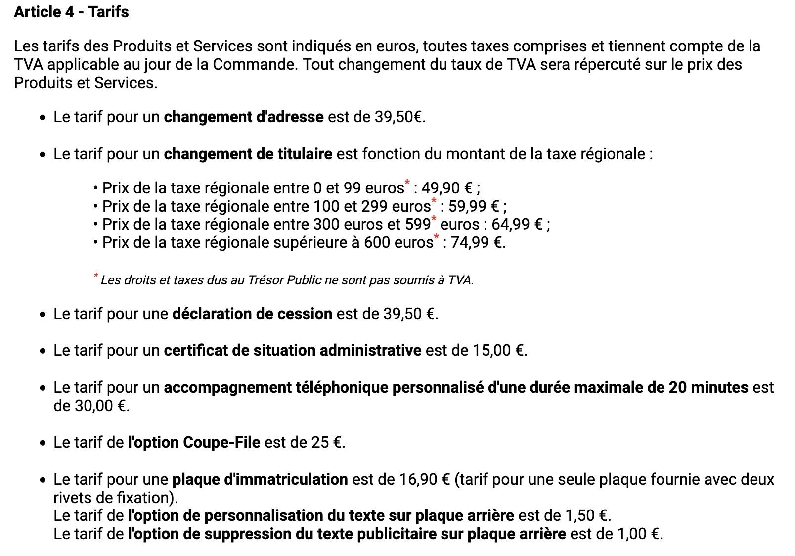 Capture D’écran du site Bureau Carte grise.fr