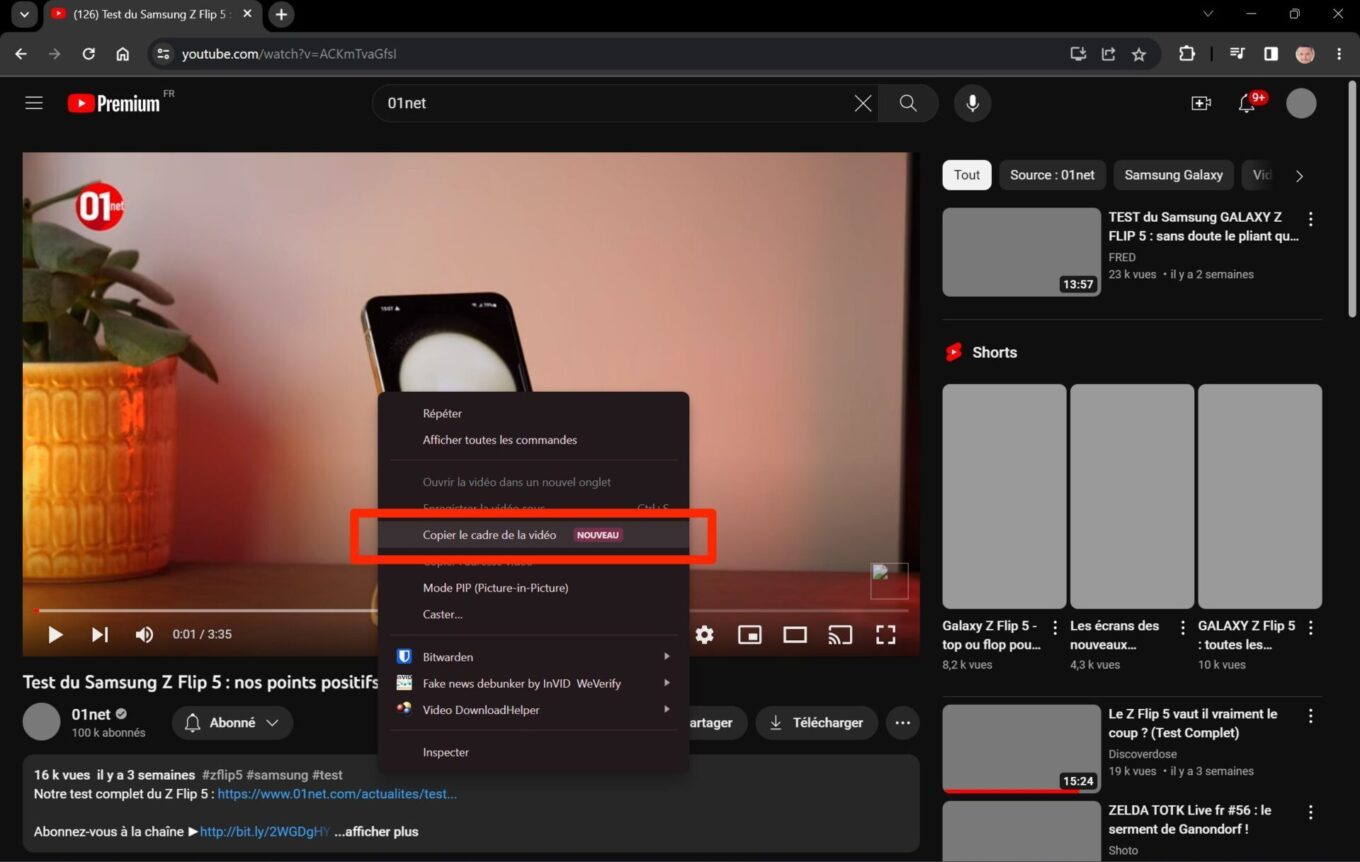 Youtube Copier Le Cadre De La Vidéo