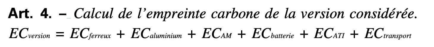 Calcul Impact Carbone Bonus Ecologique 2024