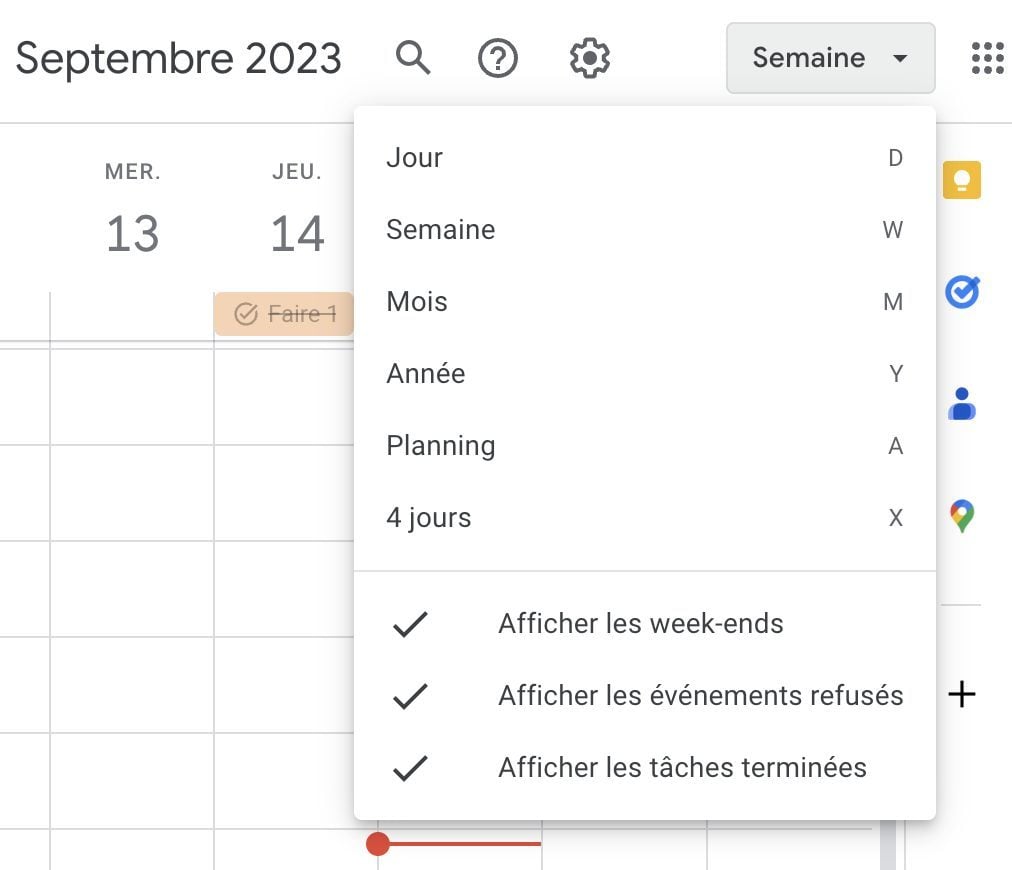 Google Agenda Afficher Taches Terminee