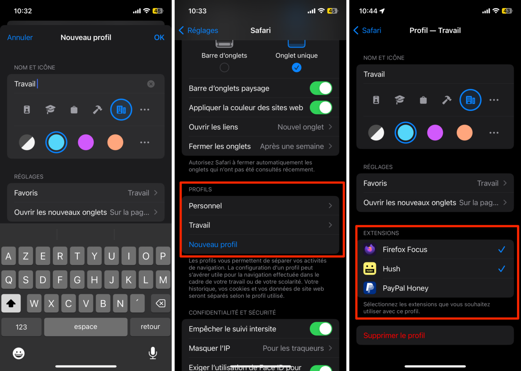 Photo Profil Ios iOS 17 : comment créer des profils d’utilisation dans Safari
