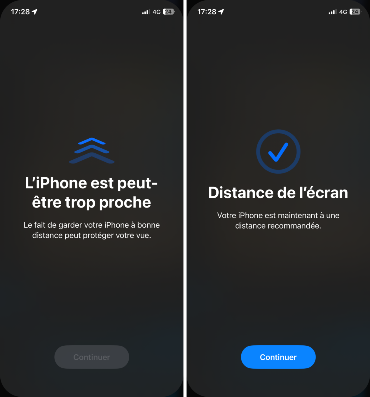 Ios 17 Alerte Distance écran