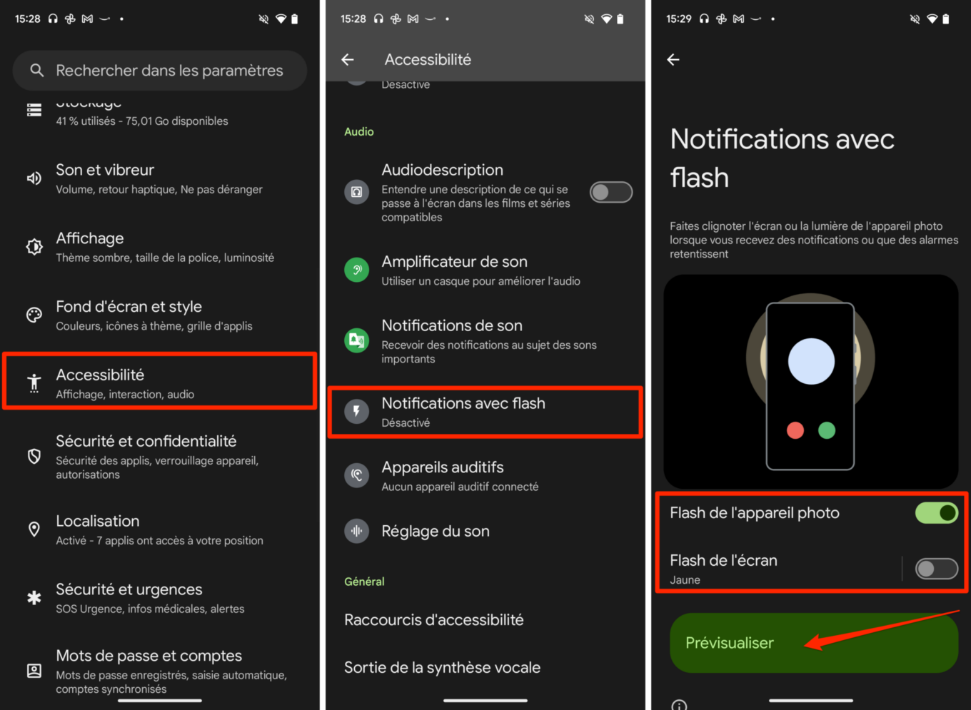 Android 14 Notifications Flash