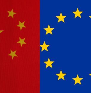 Drapeau Chine Europe