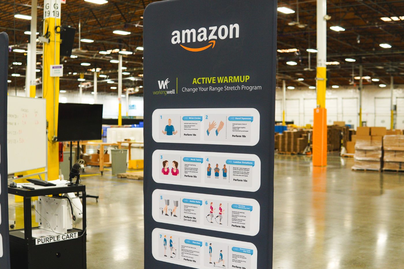 Amazon Gestes Echauffement Employes