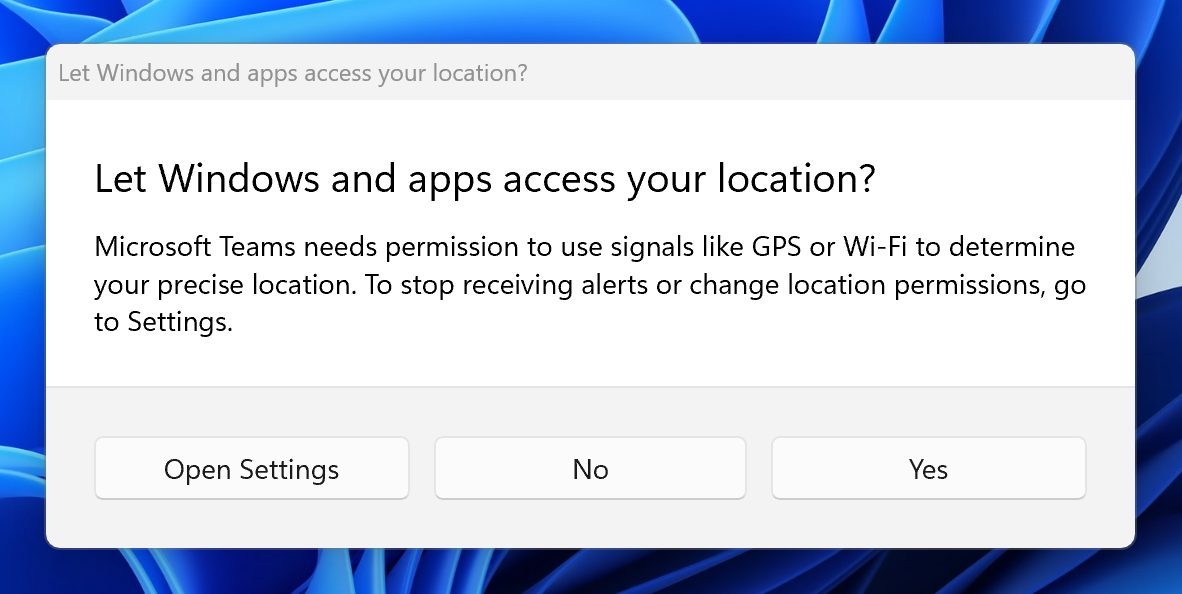 Location Prompt Windows 11