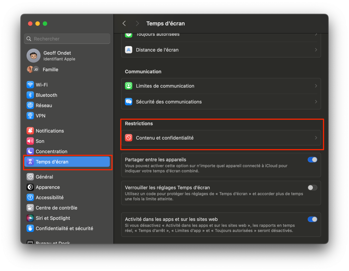 Macos Sonoma Temps D écran