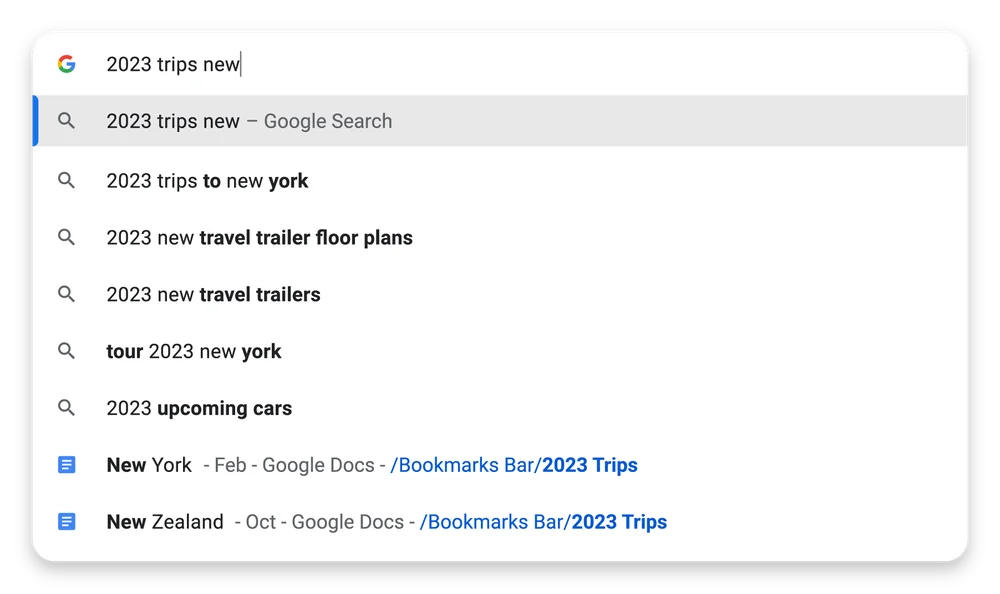 Recherche Dossier Favoris Google Chrome
