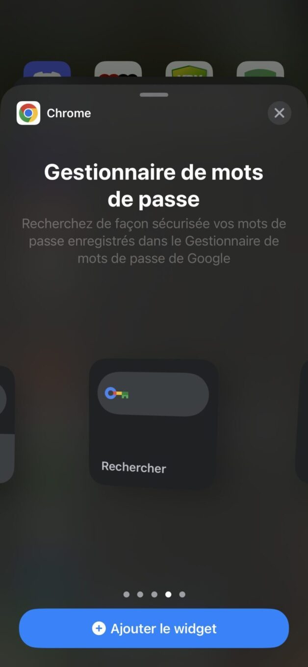 Chrome Widget Mot De Passe