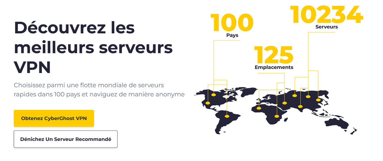 Cyberghost Pays Couverts Serveurs