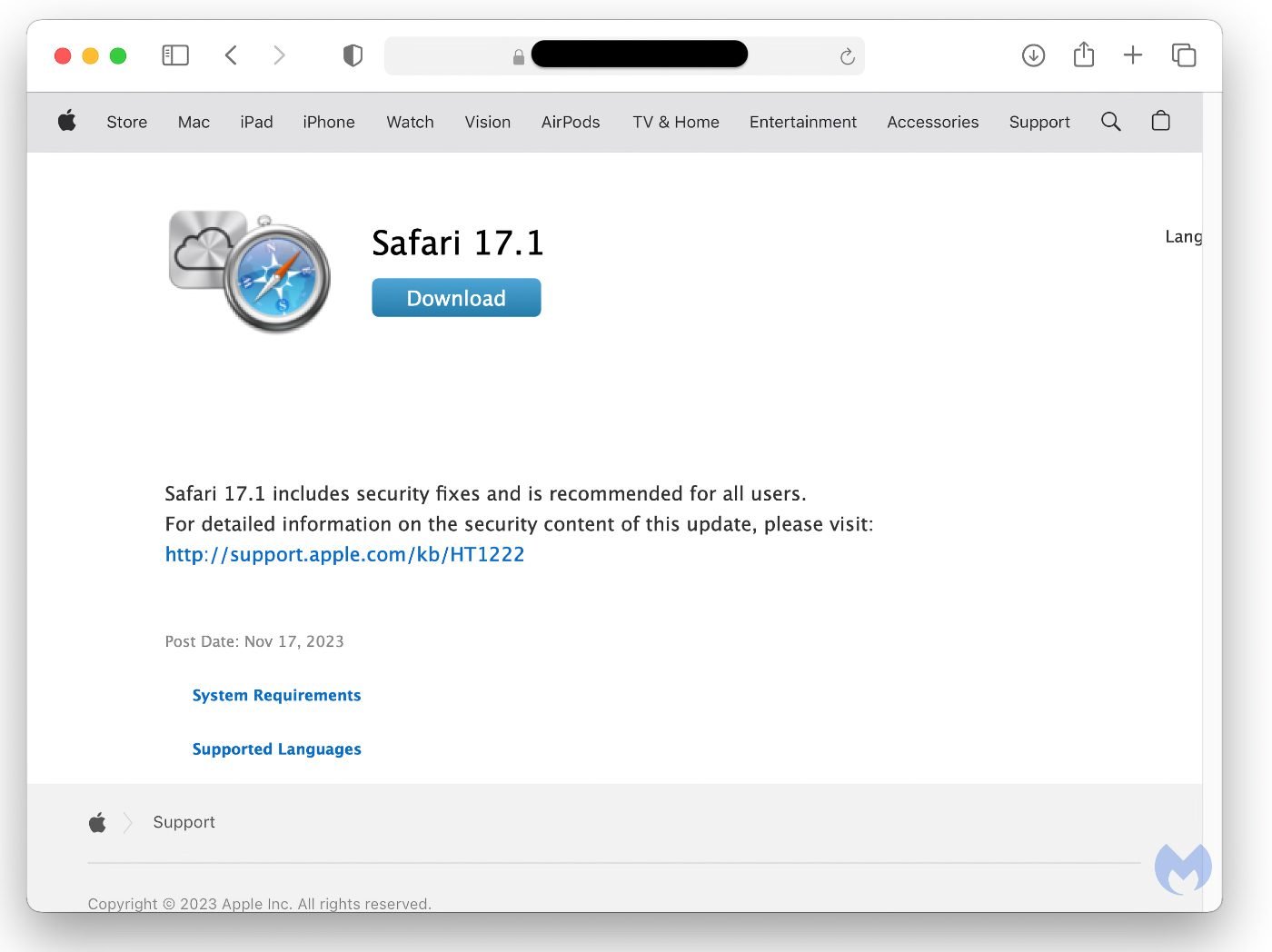Safari Malware Atomic Stealer 2