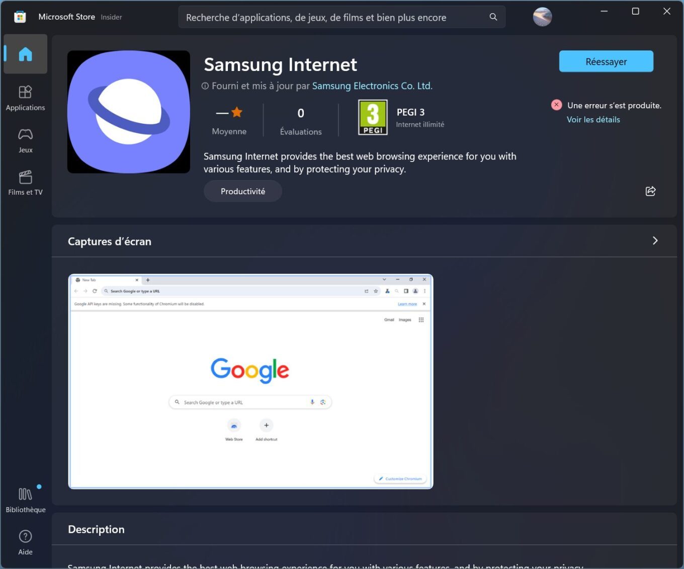 Samsung Internet Windows