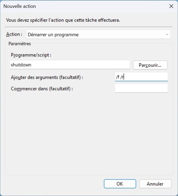 Windows 11 Planifier Redémarrage Automatique 5