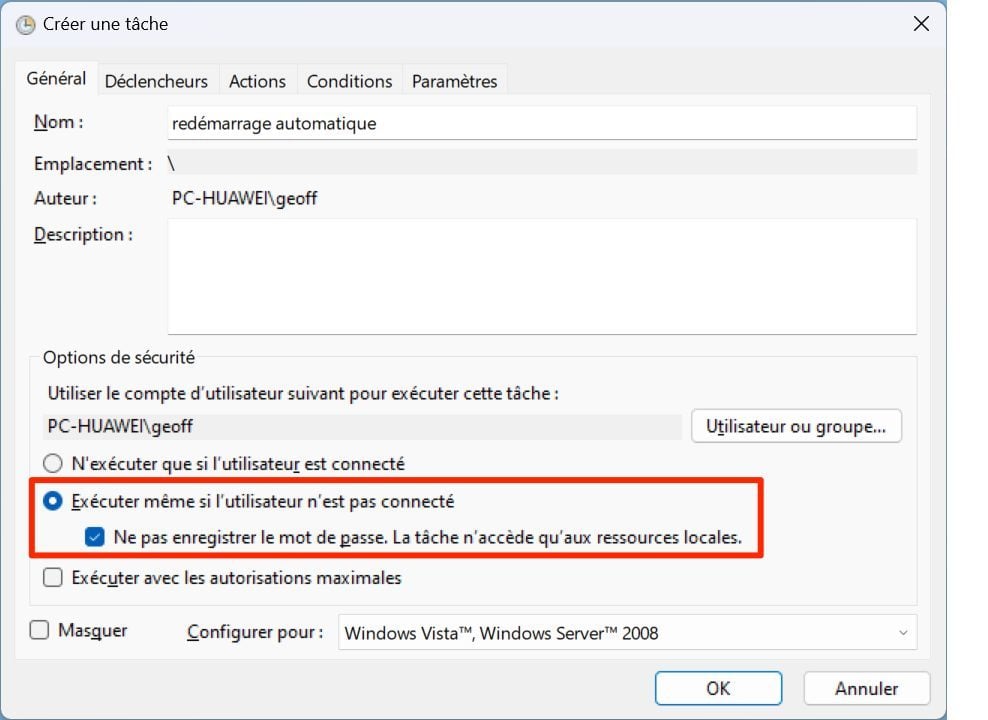 Windows 11 Planifier Redémarrage Automatique2 2