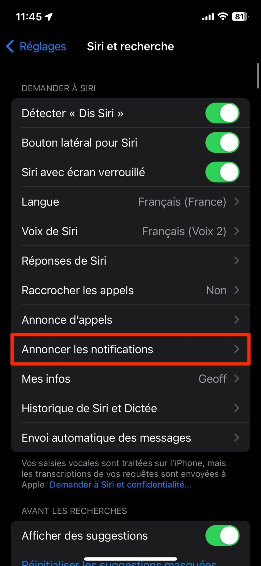 Empêcher Siri De Lire Les Notifications Airpods2