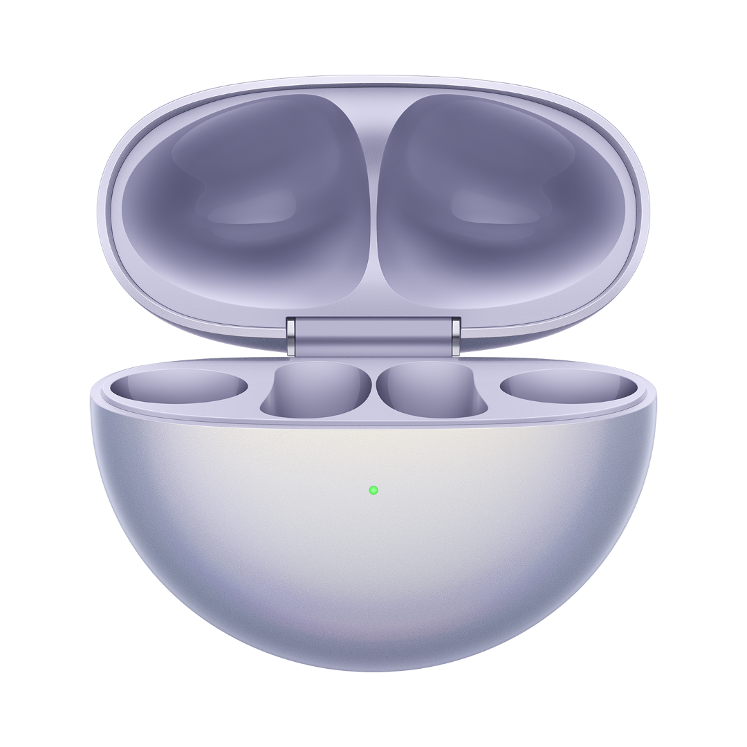 Mkt 开放式耳机 Product Image 标准角度 Huawei Freeclip Dove Hq 流光紫 正面打开耳机盒 1121 Png (grand)