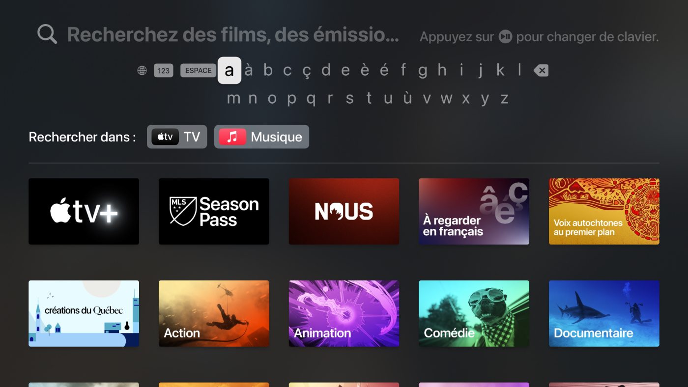 Recherche Tvos 17.2