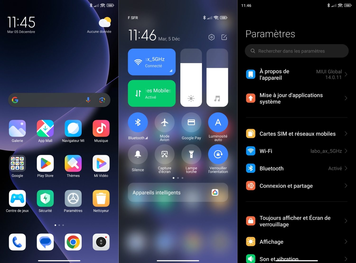 Interface Miui Xiaomi 13t